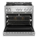 Jennair® 36" NOIR™ Gas Professional-Style Range with Infrared Grill JGRP636HM