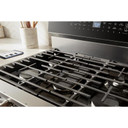 Whirlpool® 30-inch Smart Gas Range with Air Cooking Technology, Steam/Self Cleaning, Rapid Preheat 5.3 CuFt Capacity WFGS7530RB