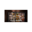 Kitchenaid® 20.8 Cu. Ft. Counter-Depth Side-by-Side Refrigerator with Exterior Ice and Water Dispenser in PrintShield™ Finish KRSC536RPS