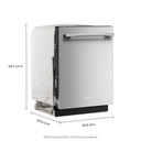 Kitchenaid® Third Level Utensil Rack Dishwasher with 30+ Total Wash Jets in PrintShield™ Finish, 47 dBA KDTS224SPS