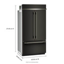 Kitchenaid® 24.2 Cu. Ft. 42" Built-In French Door Bottom Mount Refrigerator with Platinum Interior KBFN542SBE