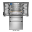 Kitchenaid® 30 cu. ft. French Door Refrigerator with Interior Water and Ice and FreshChill™ Full-Width Refrigerated Drawer KRMF336SPS