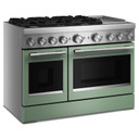 Kitchenaid® 48-Inch 6 Burner Commercial-Style Dual Fuel Range with Griddle KFDD948SDC