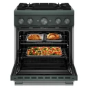 KitchenAid® 30-Inch 4 Burner Commercial-Style Dual Fuel Range with No Preheat Air Fry Mode KFDS930SJP