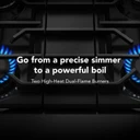 KitchenAid® 30-Inch 4 Burner Commercial-Style Dual Fuel Range with No Preheat Air Fry Mode KFDS930SJP