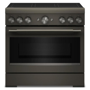 KitchenAid® 36-Inch 6-Element Induction Freestanding Commercial-Style Range with Air Fry KFIS936SBE
