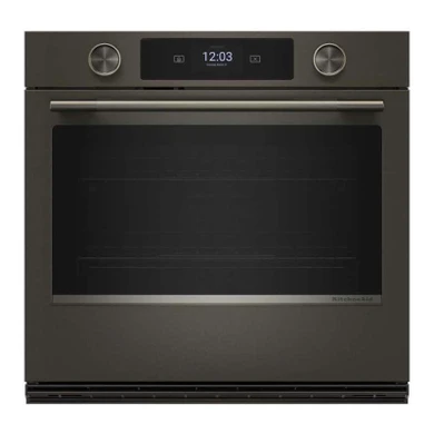 Kitchenaid® 30-inch Smart Electric Single Wall Oven with Intelligent Cooking Camera - Black Ore KOES930SBE