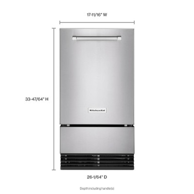 Kitchenaid® 18'' Automatic Ice Maker with PrintShield™ Finish KUID308HPS