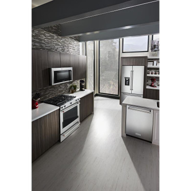 Kitchenaid® 23.8 cu. ft. 36" Counter-Depth French Door Platinum Interior Refrigerator with PrintShield™ Finish KRFC704FPS