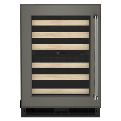 Kitchenaid® 24" Panel-Ready Undercounter Wine Cellar with Wood-Front Racks KUWL214KPA