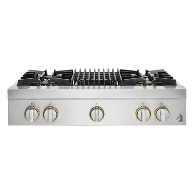 Jennair® 36" RISE™ Gas Professional-Style Rangetop with Gas Grill JGCP636HL