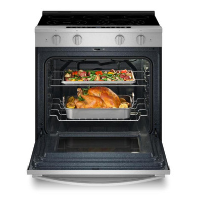 Whirlpool® 30-inch Smart Slide in Electric Range with True Convection, No Preheat Air Fry, WipeClean™ Coating, Steam/Self Clean and High Speed Preheat YWSES7530RZ