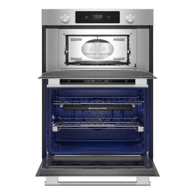 Kitchenaid® 30-inch Smart Electric Combo Wall Oven with Assisted Cooking Modes - PrintShield™ Finish KOEC730SPS