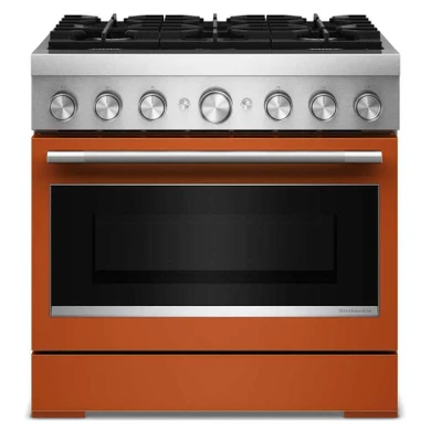 Kitchenaid® 36-Inch 6 Burner Commercial-Style Dual Fuel Range with No Preheat Air Fry Mode KFDS936SSC