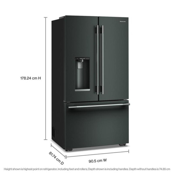 Kitchenaid® Counter-Depth French Door Refrigerator with Intelligent Auto Fill KRFC536SJP