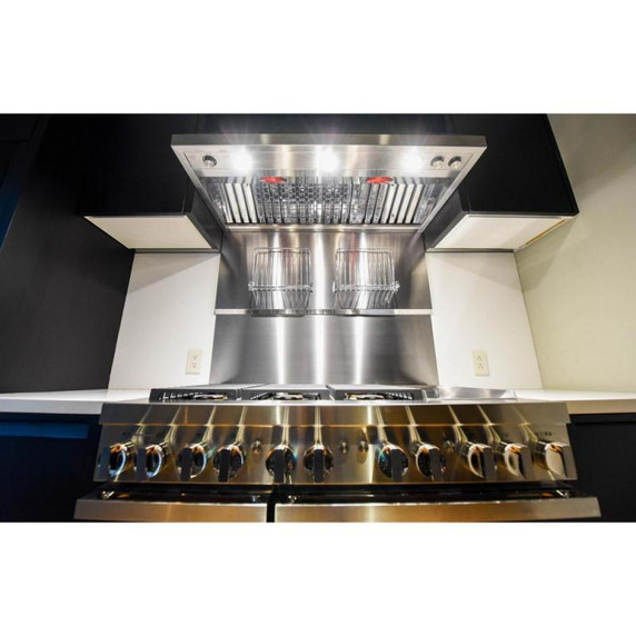 Jennair® NOIR™ 48" Dual-Fuel Professional Range with Chrome-Infused Griddle JDRP548HM