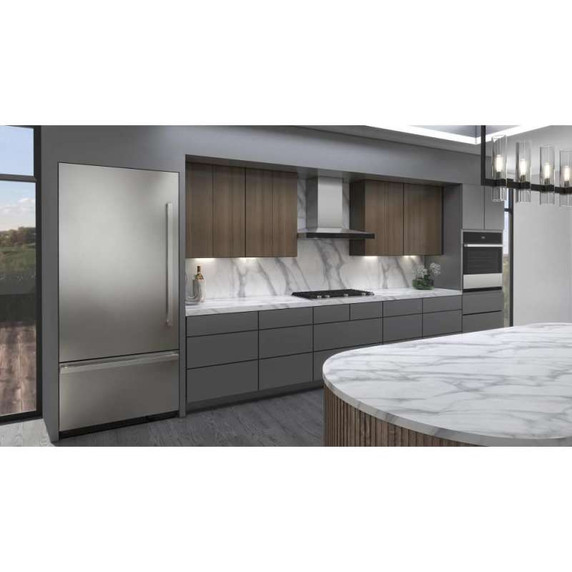 Jenn-Air® 36” Fully Integrated Built-In Bottom-Freezer Refrigerator (Left-Hand Door Swing) JB36NXFXLE