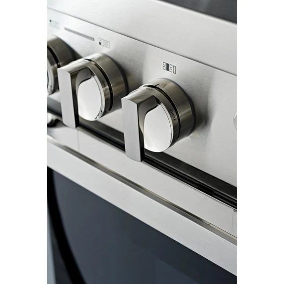 Jennair® NOIR™ 48" Dual-Fuel Professional Range with Chrome-Infused Griddle and Gas Grill JDRP748HM