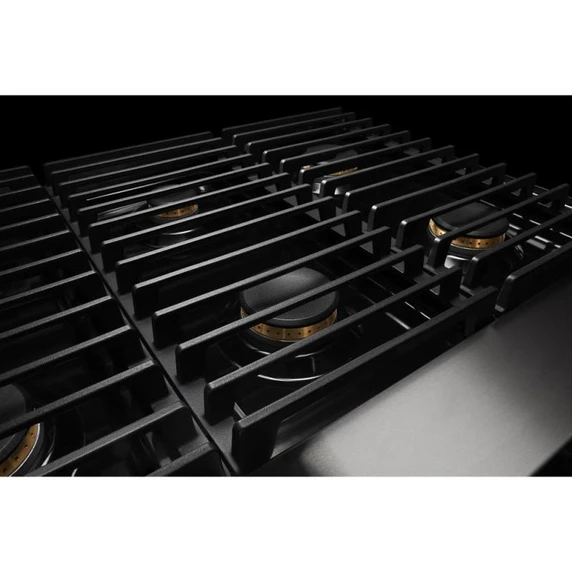 Jennair® 36" NOIR™ Dual-Fuel Professional-Style Range with Chrome-Infused Griddle JDRP536HM
