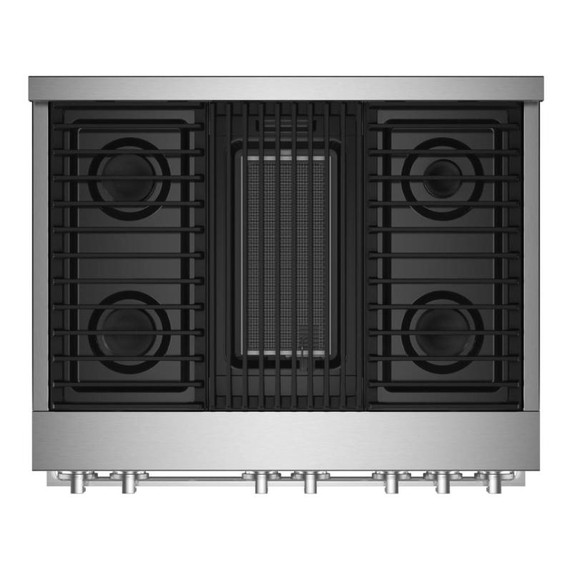 Jennair® 36" NOIR™ Gas Professional-Style Range with Infrared Grill JGRP636HM