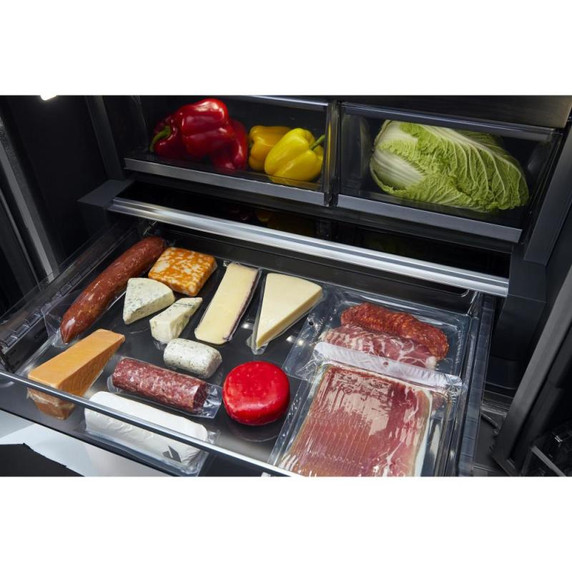 Jennair® RISE™ 36” Counter-Depth French Door Refrigerator with External Dispenser JFFCCE72SL