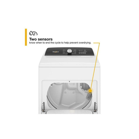 Whirlpool® 7.0 Cu. Ft. Top Load Gas Moisture Sensing Dryer WGD5010LW