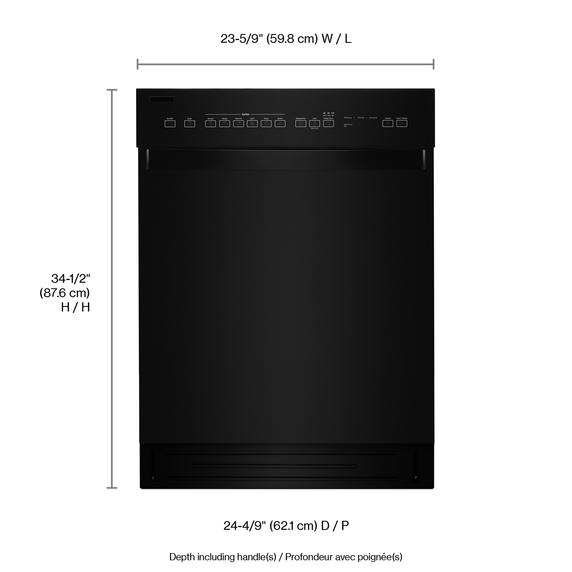 Whirlpool® Quiet Dishwasher with Stainless Steel Tub WDF550SAHB