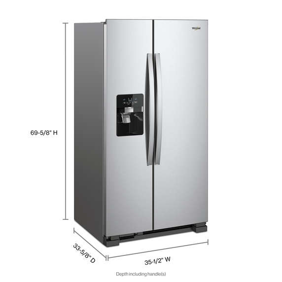 Whirlpool® 36-inch Wide Side-by-Side Refrigerator - 25 cu. ft. WRS325SDHZ