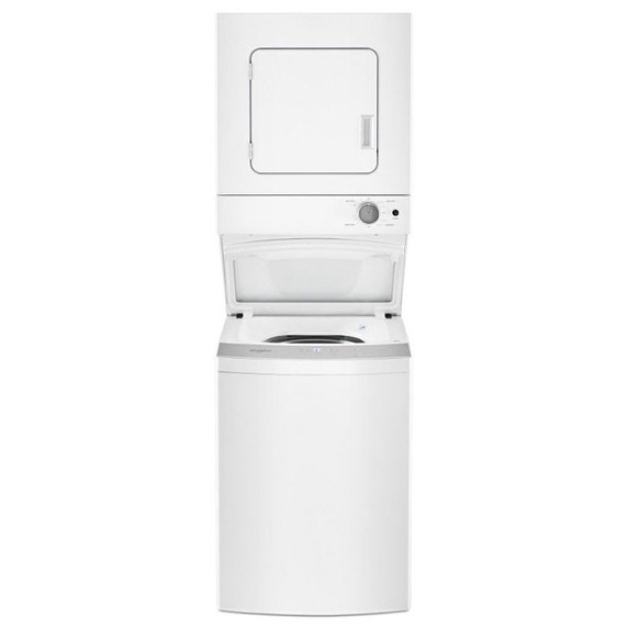Whirlpool® 1.8 cu.ft I.E.C. Electric Stacked Laundry Center 6 Wash cycles and AutoDry™ YWET4024HW