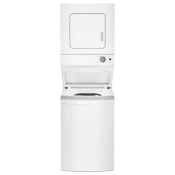 Whirlpool® 1.6 cu.ft I.E.C. Electric Stacked Laundry Center 6 Wash cycles and AutoDry™ YWET4024HW