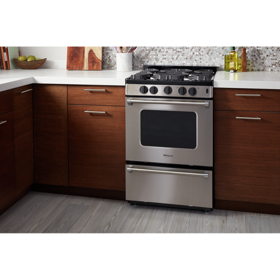 Whirlpool® 24-inch Freestanding Gas Range with Sealed Burners WFG500M4HS