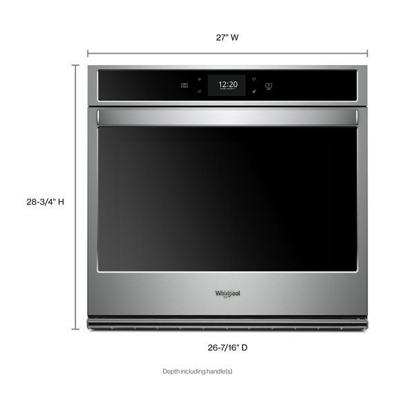 Whirlpool® 4.3 cu. ft. Smart Single Convection Wall Oven with Air Fry, when Connected WOS72EC7HS