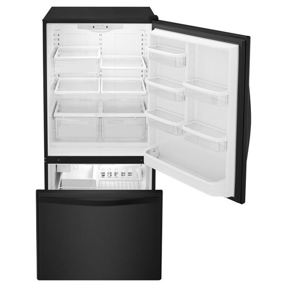 Whirlpool® 22 cu. ft. Bottom-Freezer Refrigerator with Freezer Drawer WRB322DMBB