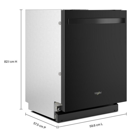 Whirlpool® 44 dBA Dishwasher Flush with Cabinets with 3rd Rack WDT550SAPB