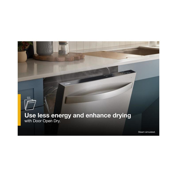 Whirlpool® 44 dBA Dishwasher Flush with Cabinets with 3rd Rack WDT550SAPB