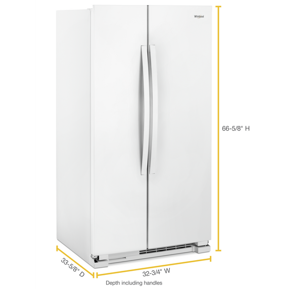 Whirlpool® 33-inch Wide Side-by-Side Refrigerator - 22 cu. ft. WRS312SNHW