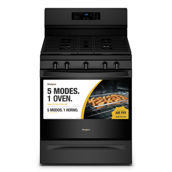 5.0 Cu. Ft. Whirlpool® Gas 5-in-1 Air Fry Oven WFG550S0LB