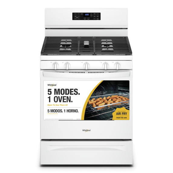 5.0 Cu. Ft. Whirlpool® Gas 5-in-1 Air Fry Oven WFG550S0LW