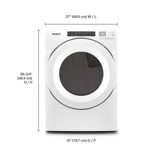 Whirlpool® 7.4 cu. ft. Front Load Electric Dryer with Intuitive Touch Controls YWED560LHW
