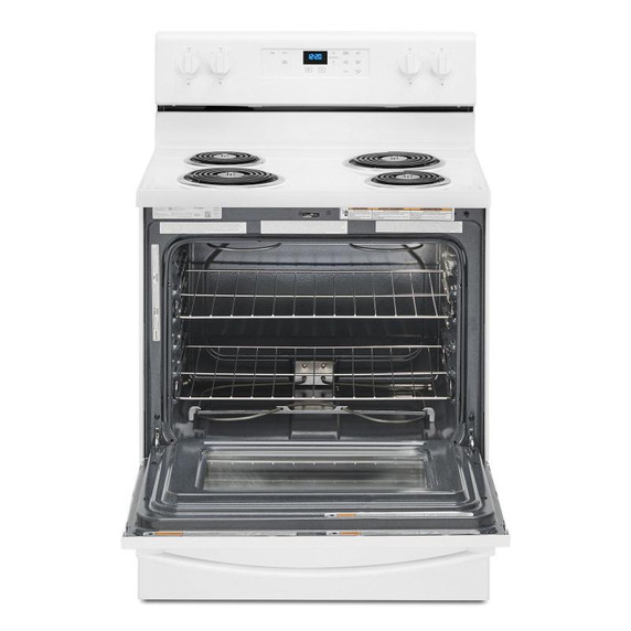 4.8 cu. ft. Whirlpool® electric range with Keep Warm setting YWFC150M0JW