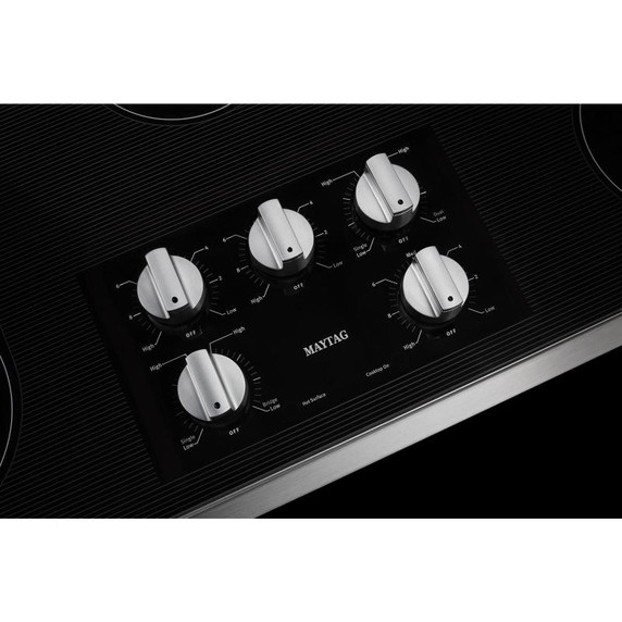 Maytag® 36-Inch Electric Cooktop with Reversible Grill and Griddle MEC8836HS