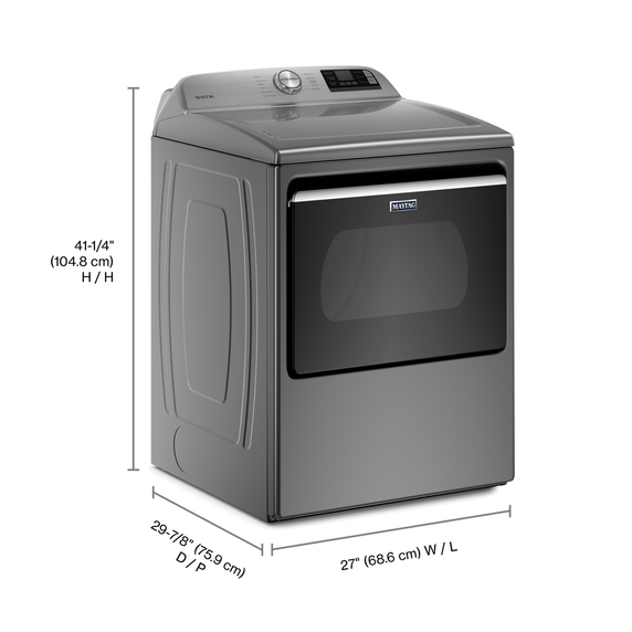 Maytag® Smart Top Load Electric Dryer with Extra Power Button - 7.4 cu. ft. YMED6230HC