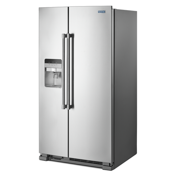 Maytag® 36-Inch Wide Side-by-Side Refrigerator with Exterior Ice and Water Dispenser - 25 Cu. Ft. MSS25C4MGZ