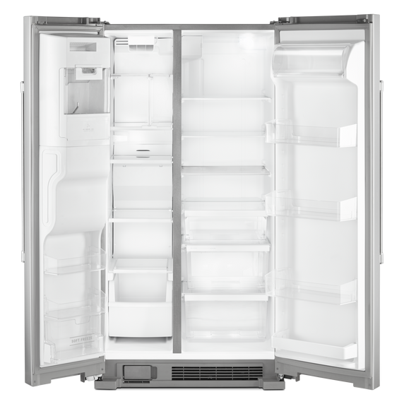 Maytag® 36-Inch Wide Side-by-Side Refrigerator with Exterior Ice and Water Dispenser - 25 Cu. Ft. MSS25C4MGZ