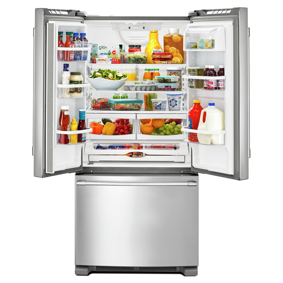 Maytag® 33-Inch Wide French Door Refrigerator with Water Dispenser - 22 Cu. Ft MRFF5033PZ