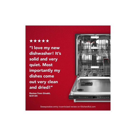 Kitchenaid® 44 dBA Dishwasher with 360° Max Jets™ Third Rack and LED Interior Lighting KDTM704KPS