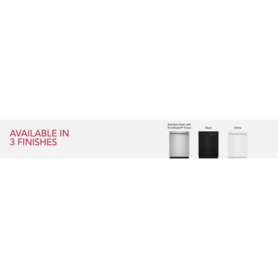 Kitchenaid® 47 dBA Two-Rack Dishwasher with ProWash™ Cycle KDFE104KBL