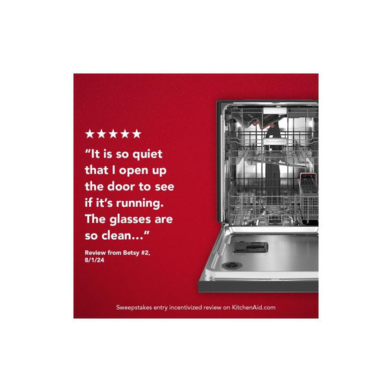 Kitchenaid® 44 dBA Dishwasher in PrintShield™ Finish with 360° Max Jets™ Third Rack KDFM404KBS