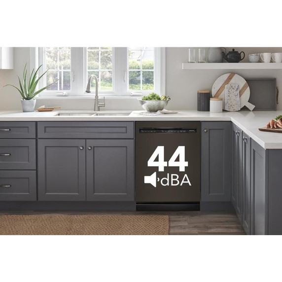 Kitchenaid® 44 dBA Dishwasher in PrintShield™ Finish with 360° Max Jets™ Third Rack KDFM404KBS