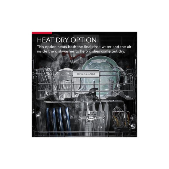 Kitchenaid® 44 dBA Dishwasher in PrintShield™ Finish with 360° Max Jets™ Third Rack KDFM404KBS